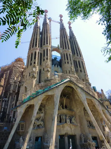 Vue Façade Église Sagrada Familia Barcelone Espagne — Photo