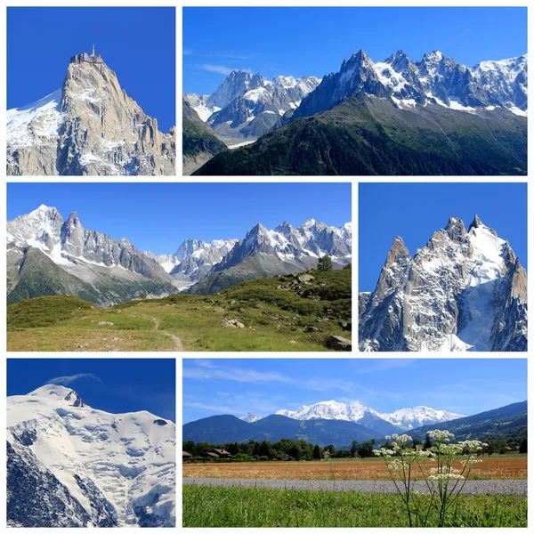 stock image Mont-Blanc collage, France