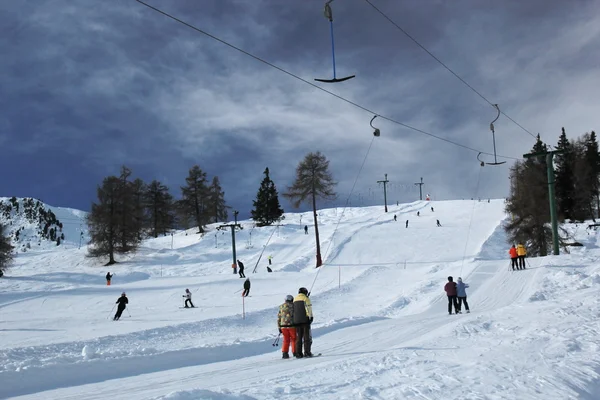 Ski in Alps mountains, Switzerland — Stock Photo, Image