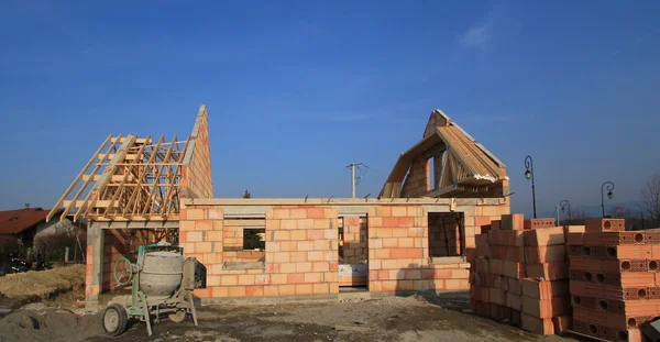 Huis in aanbouw — Stockfoto