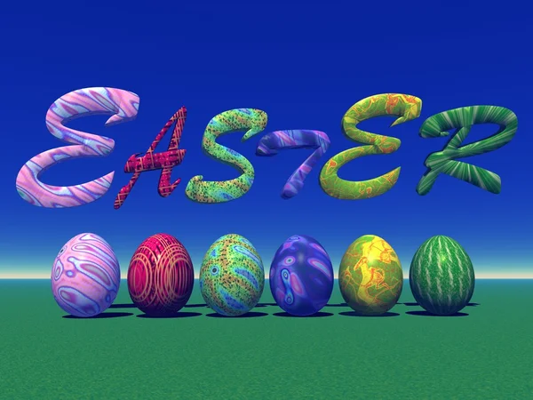 Huevos de Pascua en la naturaleza — Foto de Stock