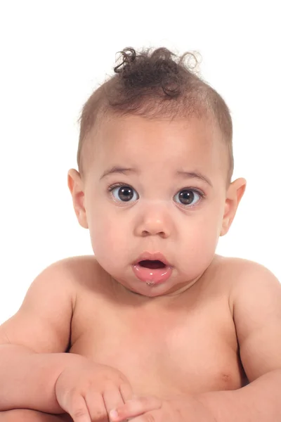 Csecsemő baba fiú egy fehér háttér — Stock Fotó