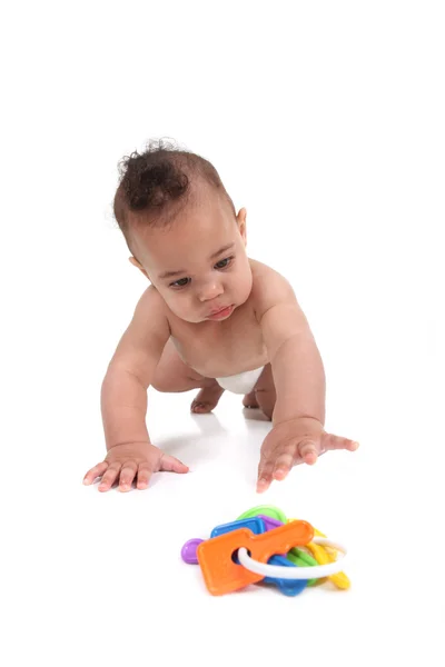 Niño bebé sobre un fondo blanco —  Fotos de Stock