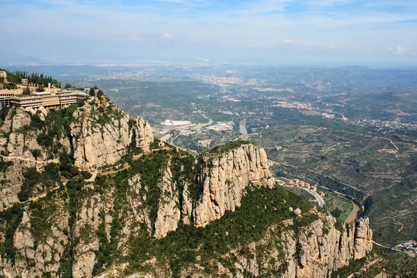 Vista desde la montaña de Montserrat — Foto de Stock