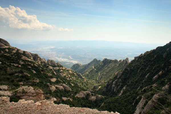 Vista desde la montaña de Montserrat — Foto de Stock