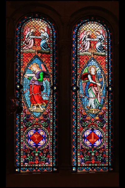 モンセラット修道院 windows — ストック写真