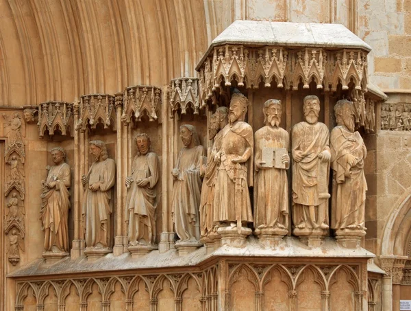 Tarragona cattedrale medievale sculture — Foto Stock