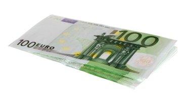 100 euro fatura yığınını