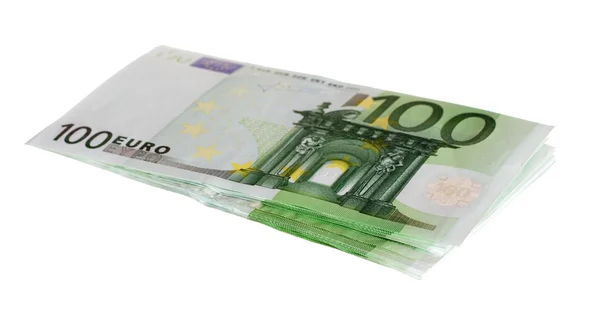 Stack av hundra euro räkningar — Stockfoto
