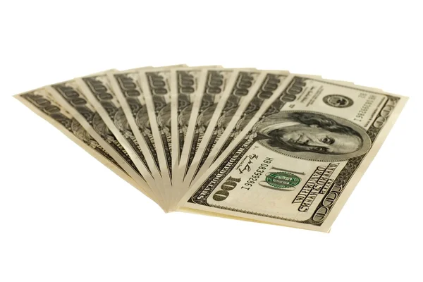 One hundred dollar bills — Stock Photo, Image