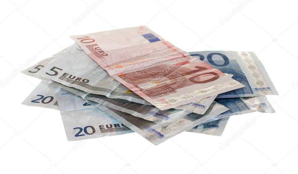 Various euro bills