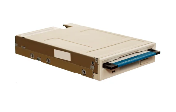 Disco Floppy Drive Con Dischetto Isolato Bianco — Foto Stock
