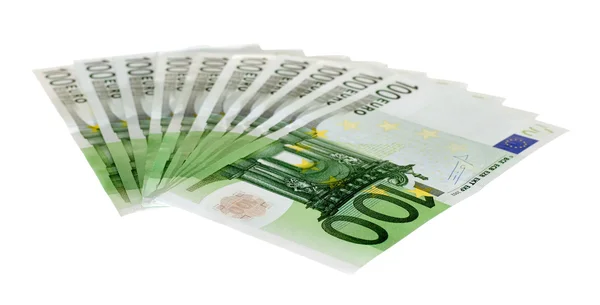 Hundra Euro Räkningar — Stockfoto