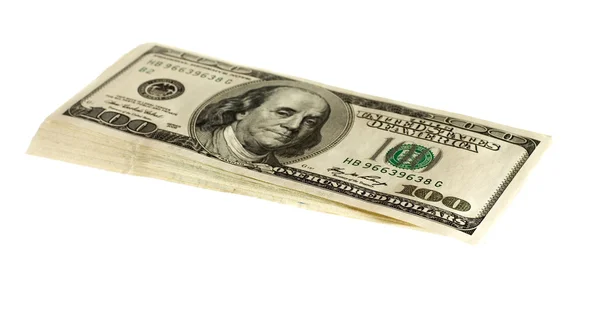 Stack One Hundred Dollar Bills — Stock Photo, Image