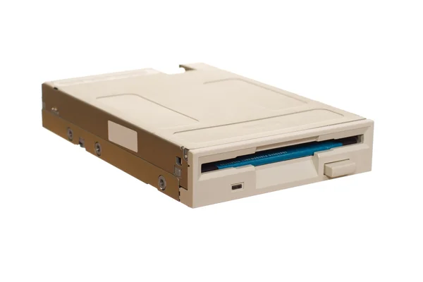 Disco floppy drive con dischetto inserito — Foto Stock