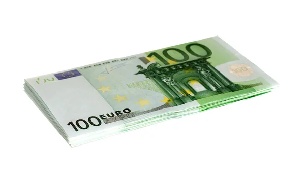 Stapel van honderd euro rekeningen — Stockfoto