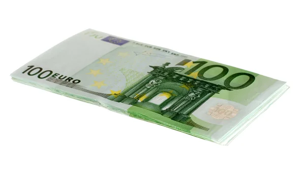 100 유로 지폐의 스택 — 스톡 사진