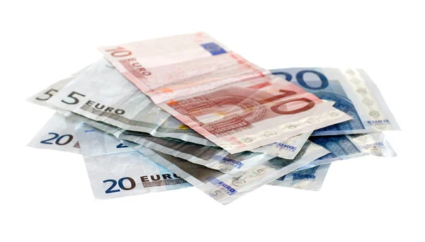 Billetes de varios euros — Foto de Stock