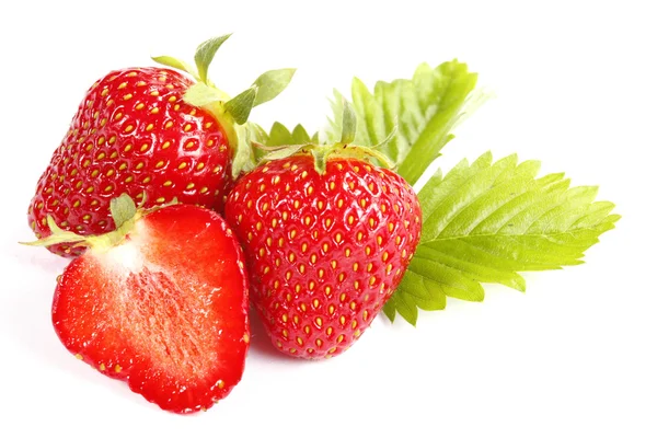 Strawberries on white background — Stock Photo, Image