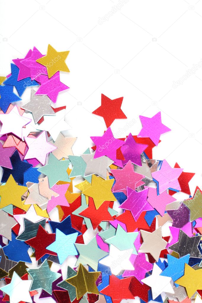 Stars in the form of confetti