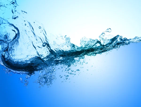 Καθαρό νερό και τις φυσαλίδες νερού — Stockfoto