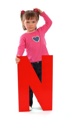 Letter N Girl clipart