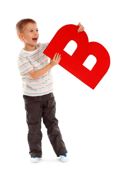 Fiú "b" betű — Stock Fotó