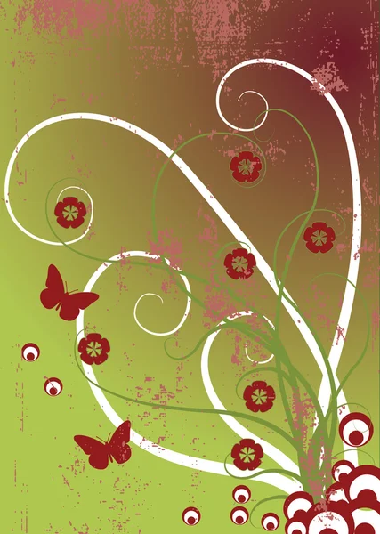 Fond floral vectoriel - conception de la nature — Image vectorielle