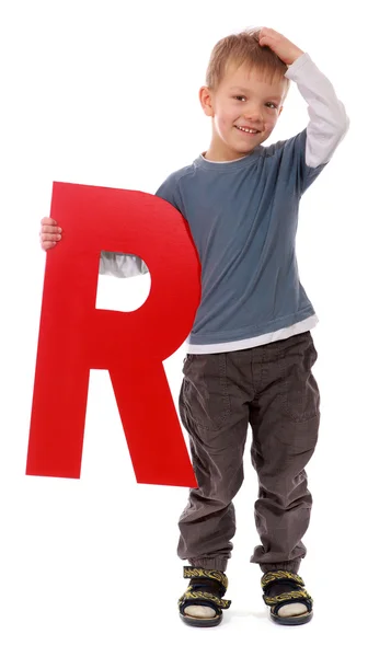 "r" betű fiú — Stock Fotó