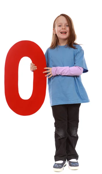 "o" betű lány — Stock Fotó