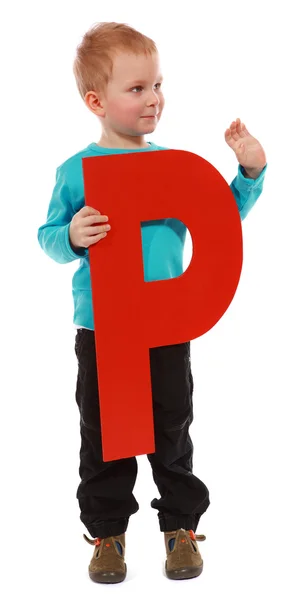 Písmeno "p" chlapec — Stock fotografie