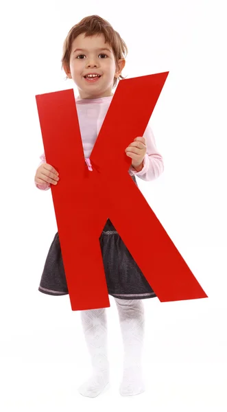 Lettera "K" ragazza — Foto Stock