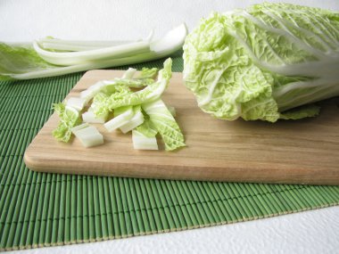 Chinese cabbage ready to cook clipart