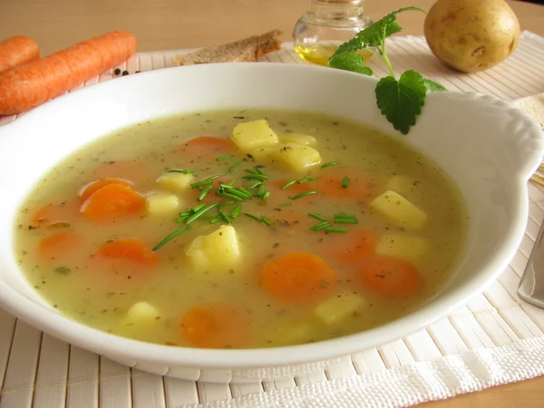 Sopa de batata caseira — Fotografia de Stock