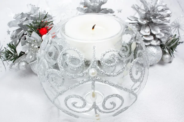 Christmas candle decoration — Stock Photo, Image