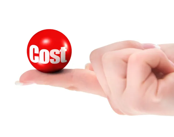 Concetto di costo sul dito — Foto Stock