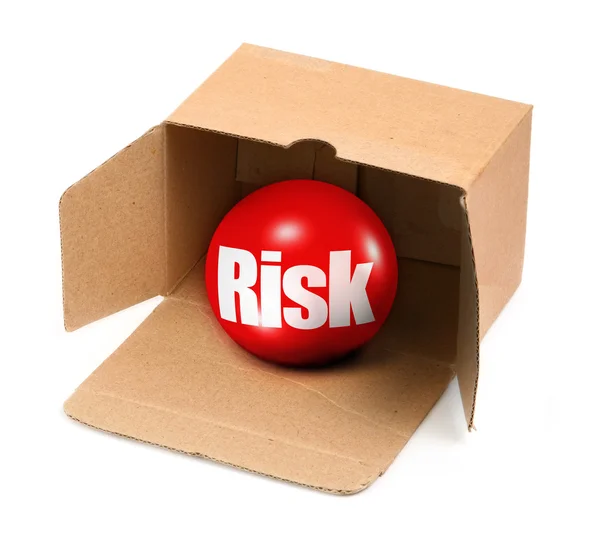 Conceito de risco na caixa — Fotografia de Stock