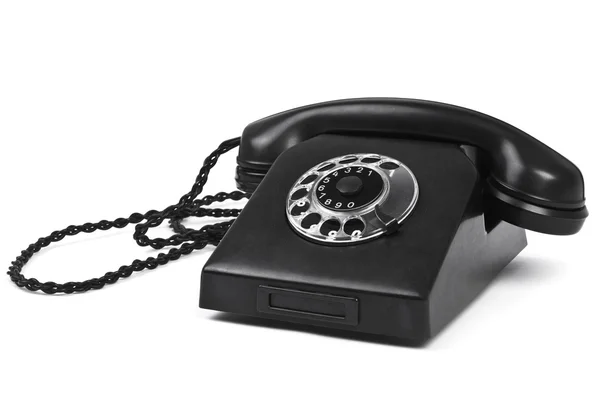 Stary telefon bakelit biały — Zdjęcie stockowe