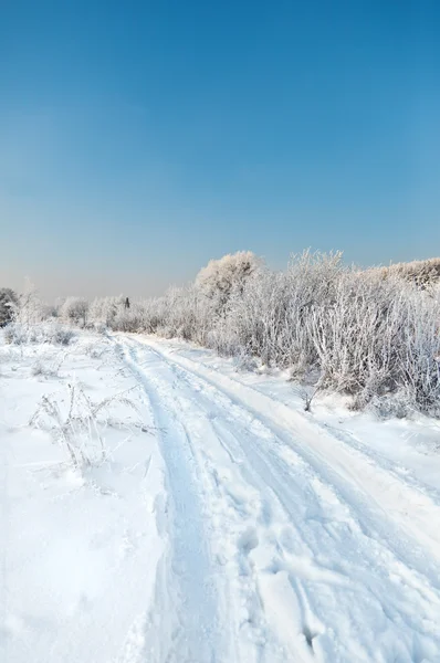 Estrada de inverno — Fotografia de Stock