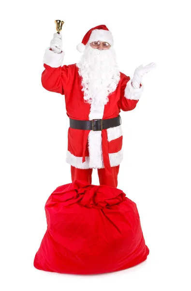 Санта-Клаус с атрибутами — стоковое фото