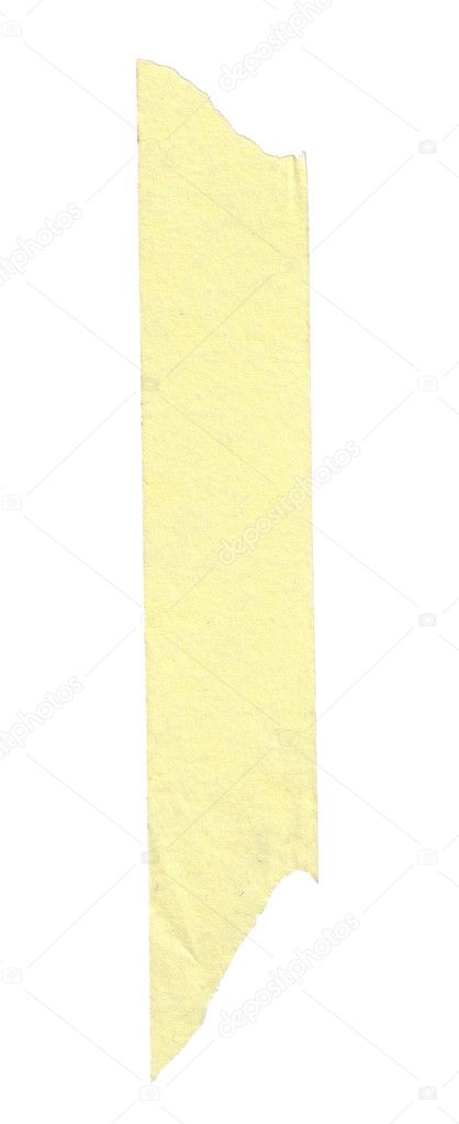 Long stripe of yellow paper tape