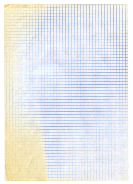 Kvadrat pappersark på vit — Stockfoto