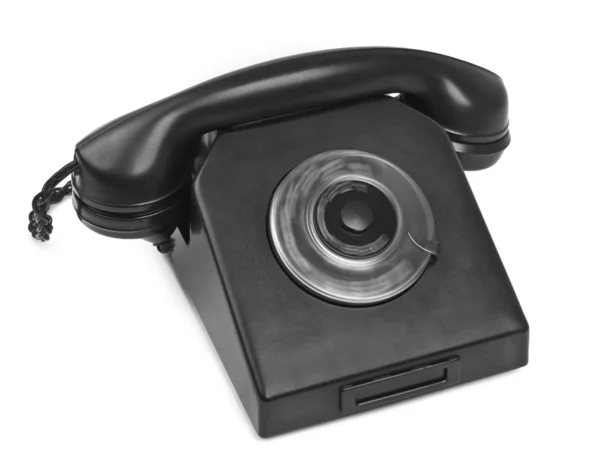Παλιό Τηλέφωνο Βακελίτη Στυψίματος Κλήση Άσπρο Φόντο — Φωτογραφία Αρχείου