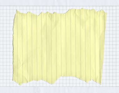 Piece of torn lined paper clipart