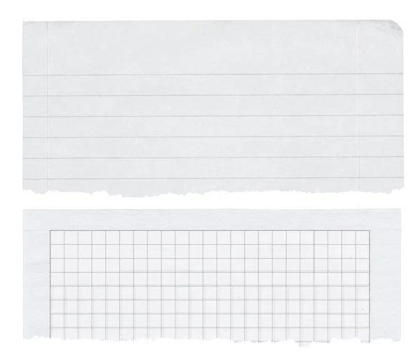 Deux bannières en papier isolées sur blanc — Photo