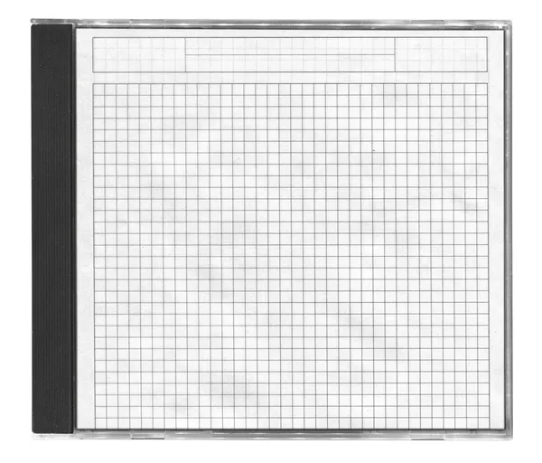CD-Einband mit kariertem Papier — Stockfoto