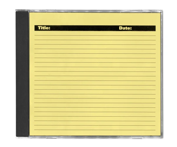 Yellow cd cover — Stock Photo, Image