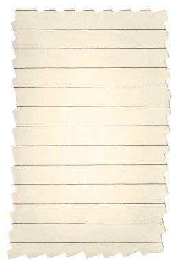 Yellow lined paper with frayed edges clipart