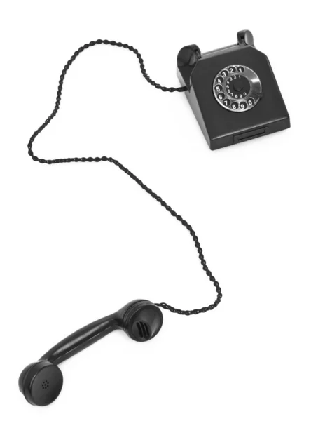 पांढरा वर जुन्या बेकेलिट टेलिफोन — स्टॉक फोटो, इमेज