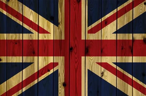 Drapeau Royaume-Uni en bois — Photo
